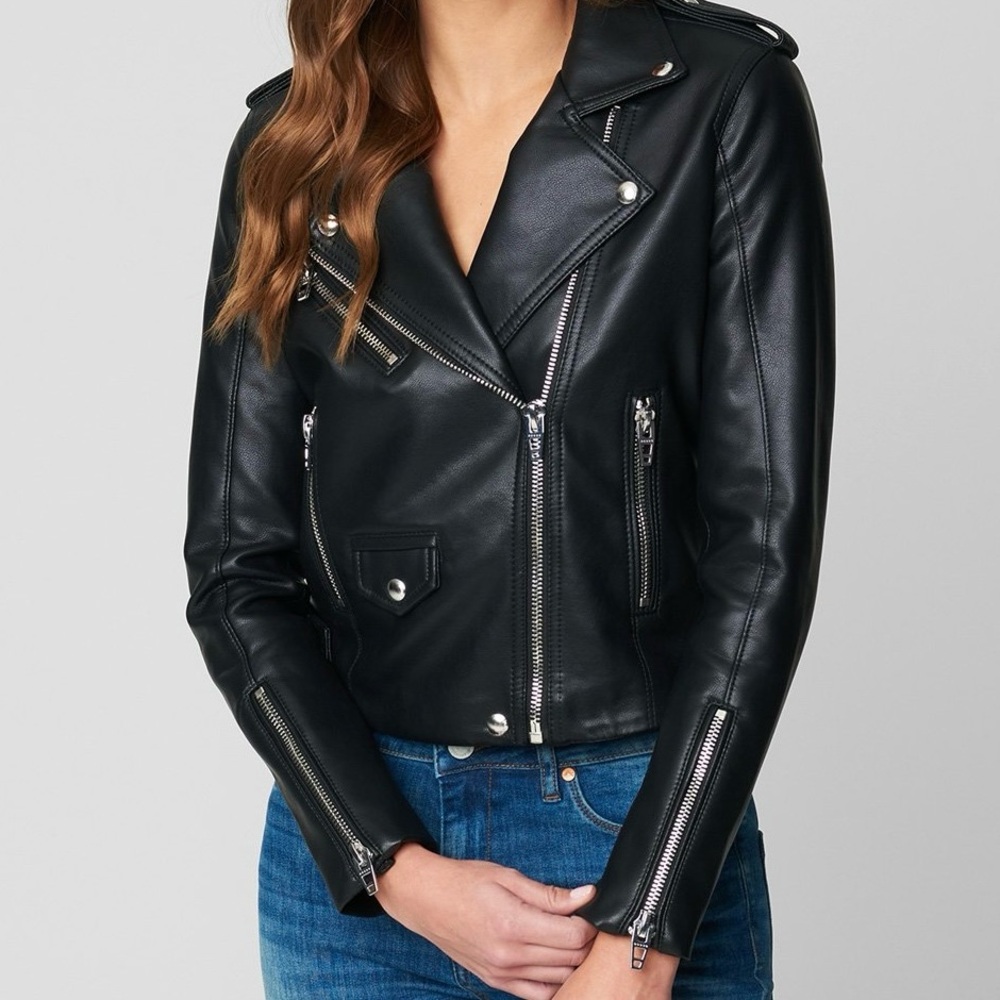 Blank NYC Black Leather Moto Jacket